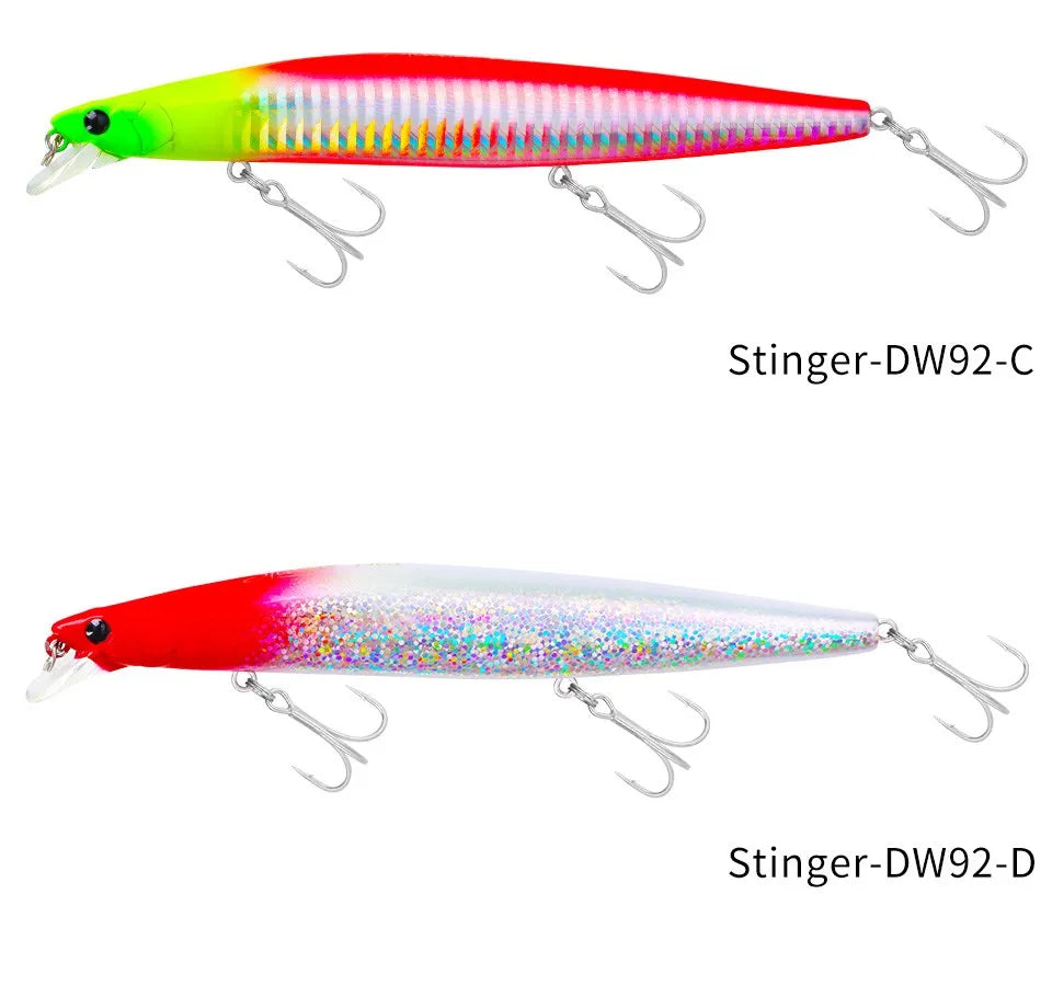 Sinking Minnow Fishing Baits140mm Saltwater Lures Pike Big Game Sea Fishing Tackle Stinger Hard Wobbler