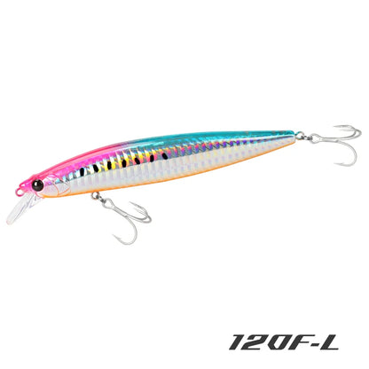 Floating Minnow 120mm 19g Long Casting Sea Fishing Lure STINGER  Center Of Gravity Hard Baits