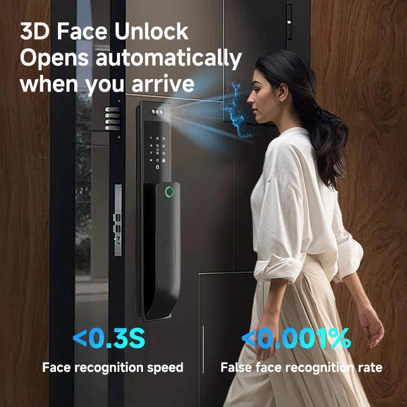 Israeli  Automatic Electronic Palm Biometric WIFI 3D Face Recognition Digital Card Video Rfid Hotel Locks