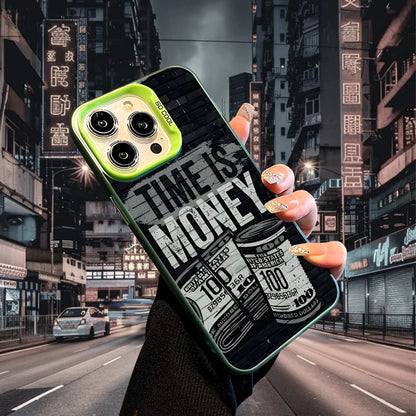 For iPhone 17 Air USD Dollar Phone Case for iPhone 15 14 13 Pro 12 16 Pro Xs X XR Max Laser TPU+PC Cases Soft Back Cover-S642P1