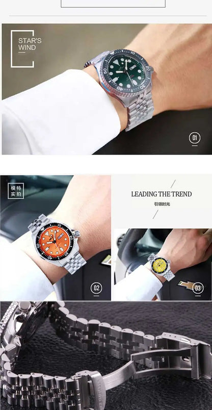 HEIMDALLR Sharkey SKX007 Vintage Diver Watch Mechanical Men Watches 200M Sapphire crystal Luminous NH36 Automatic Movement watch