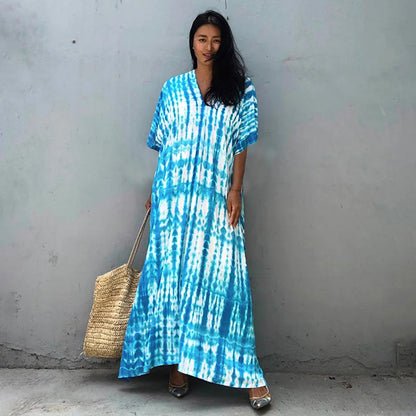 Beach Cover Up, Women Beach Kaftan Cotton Sarong Beachwear Dress Swimsuit Cover