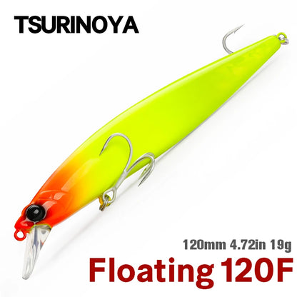 Floating Minnow 120mm 19g Long Casting Sea Fishing Lure STINGER  Center Of Gravity Hard Baits