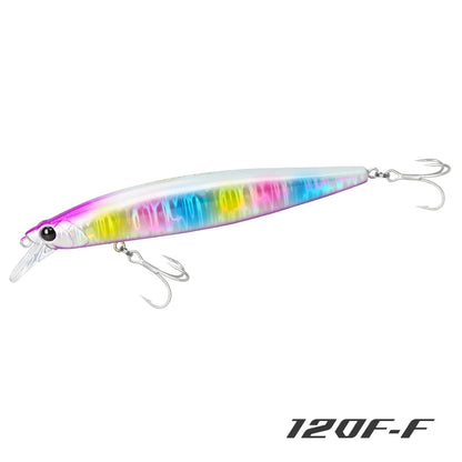 Floating Minnow 120mm 19g Long Casting Sea Fishing Lure STINGER  Center Of Gravity Hard Baits