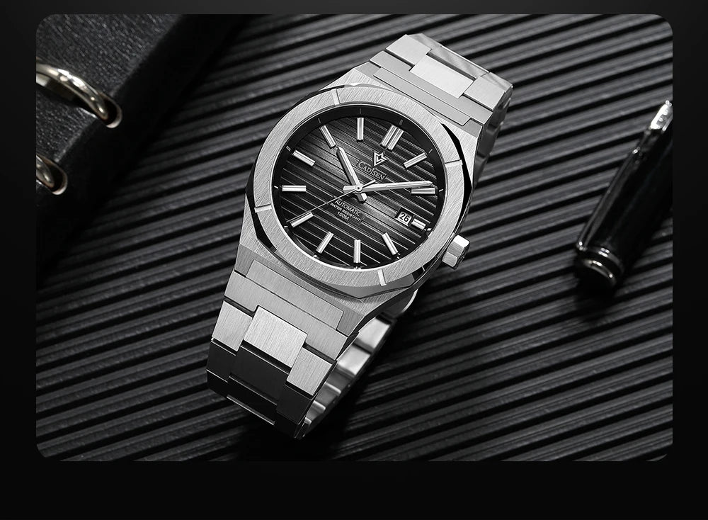 CADISEN Diver Watch Retro Luxury Sapphire MIYOTA 8215 German Designer Men Automatic Mechanical Watches 10Bar Waterproof Luminous