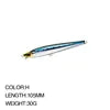 Long Cast Seabass 105mm 30g Minnow Bait Vivid Swim Hard Bait Sinking Minnow Lure
