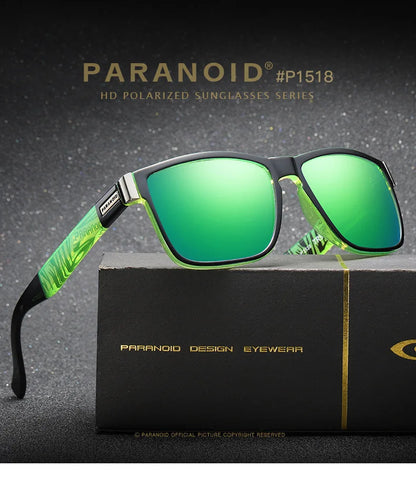 Cycling Fishing Sunglasses Men's HD Polarized Driving Sunglasses Wholesale P1518 Paranoid Hot Sale Sports Sport Glasses Men PC