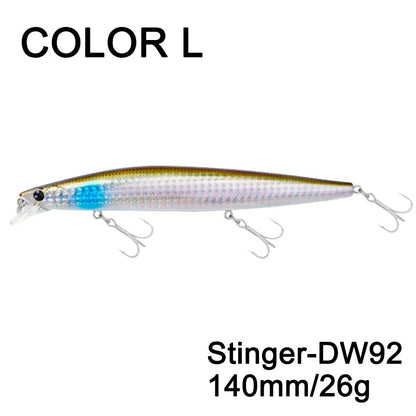 Sinking Minnow Fishing Baits140mm Saltwater Lures Pike Big Game Sea Fishing Tackle Stinger Hard Wobbler
