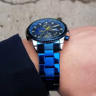 Forsining Three Dial Calendar Stainless Steel Men Mechanical Automatic Wrist Watches Top Brand Luxury Military Sport Male Clock