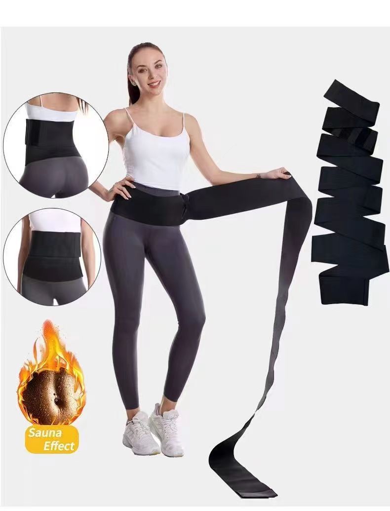 Wrapping thin waist and abdominal band for exercise, fitness, elastic bandage for yoga training, waist tightening