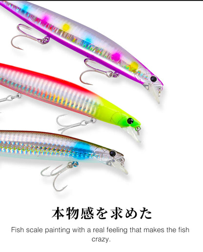 Minnow Sea Fishing Lure STINIGER 140mm 26g Piston Weight Ultra Long Casting Seabass Inshore Hard Baits