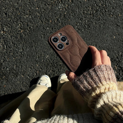 Retro Brown Water Ripple The Puffer Shockproof Protective Phone Cover Case for iPhone 17 16 15 14 13 12 11 Pro Max 17Air