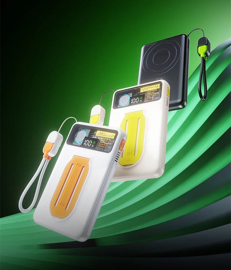 20000mAh Magsafe Power Bank with Cooling Fan Magnetic Wireless 22.5W Fast Charger For iPhone 16 Samsung Huawei Xiaomi Powerbank