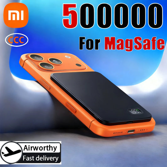 50000mAh Magnetic Wireless Thin Ultra Power Bank For MagSafe Fast Charging Portable Battery Display Power Bank