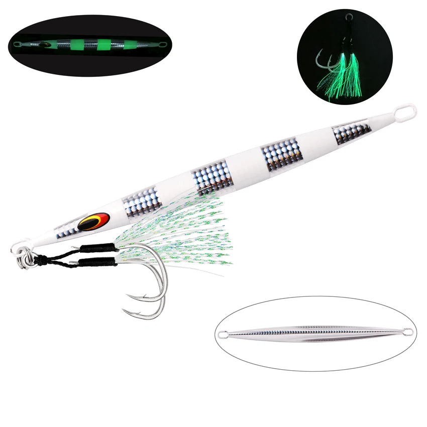 Metal Sea Fishing Jig Lure 200g 160g 100g 80g Switch Fast Sinking Metal Jig Jigging Bait