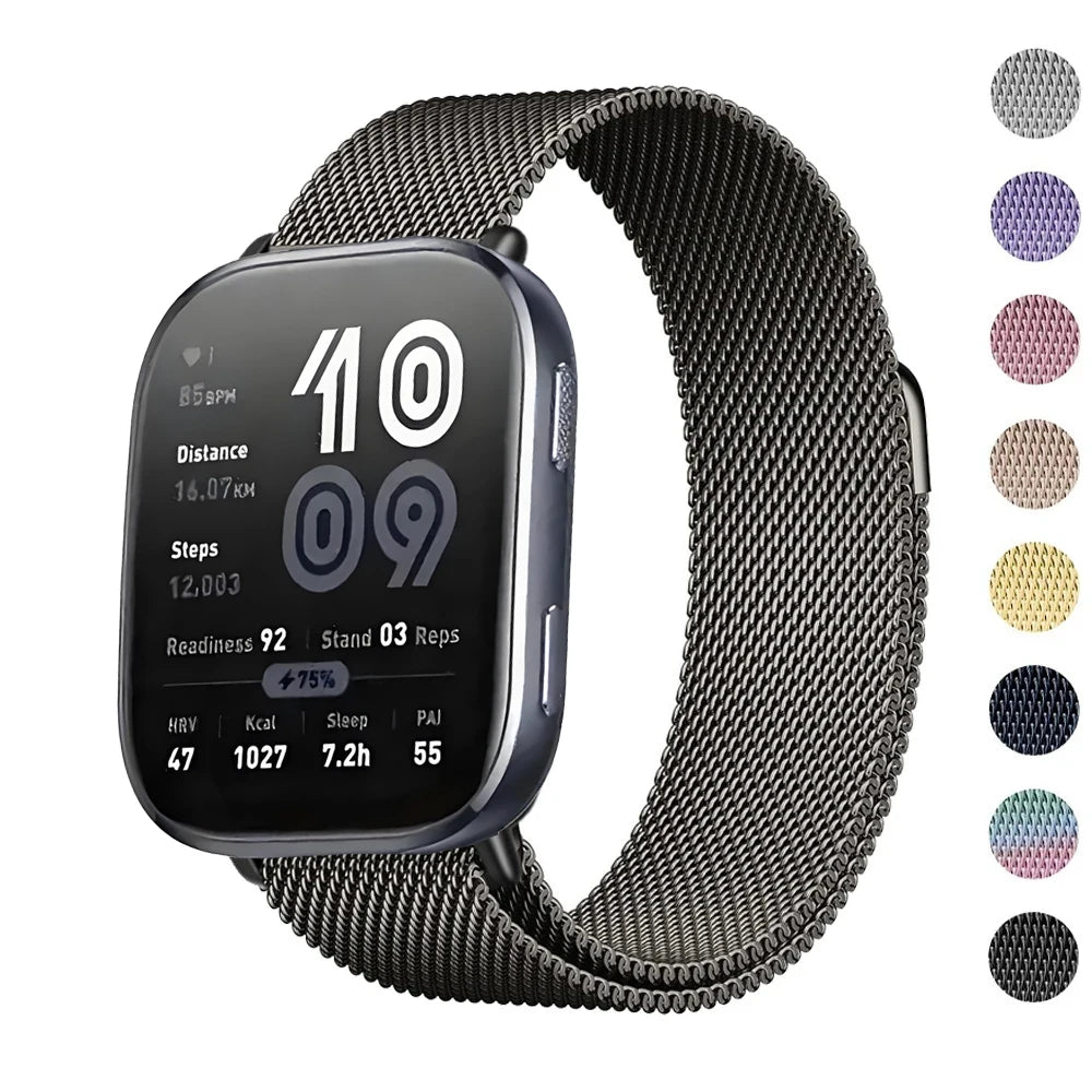 Loop Band for Amazfit Bip 6 5 Bip6 Smart Watch Strap Magnetic Stainless Steel Metal Wrist Bracelet for Amazfit Bip 6 Accessories