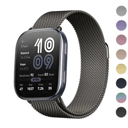 Loop Band for Amazfit Bip 6 5 Bip6 Smart Watch Strap Magnetic Stainless Steel Metal Wrist Bracelet for Amazfit Bip 6 Accessories