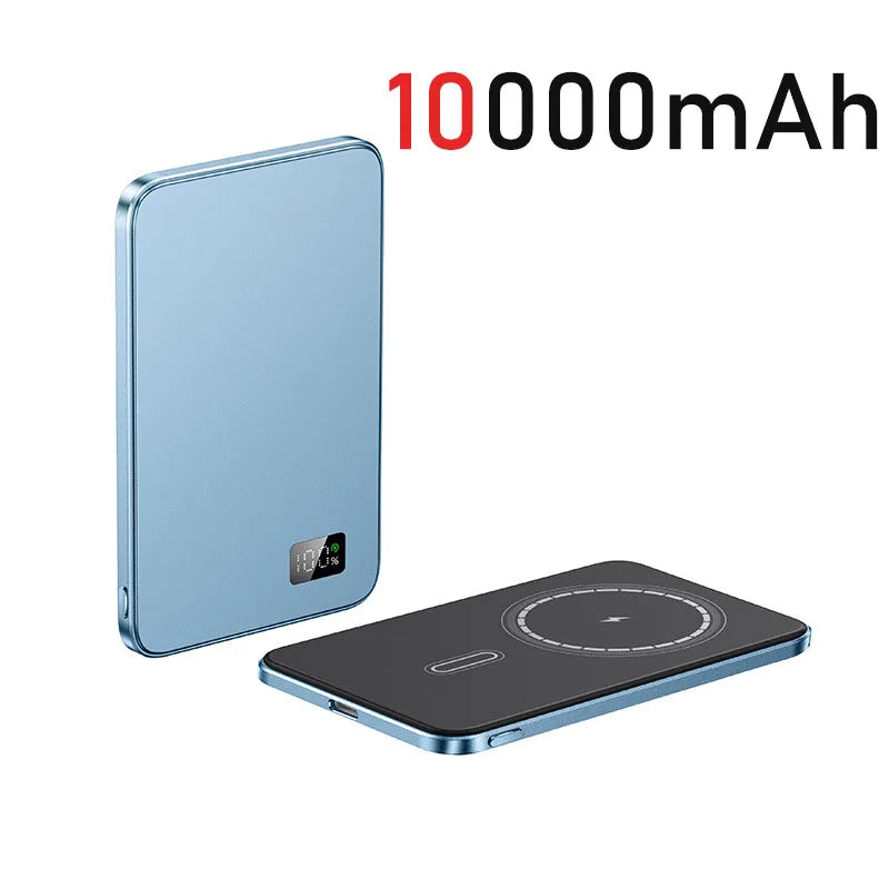 10000mAh Ultra Slim Magnetic Wireless Power Bank PD20W Auxiliary Spare battery For magsafe iphone 16 15 14 13 12 11 pro max F20