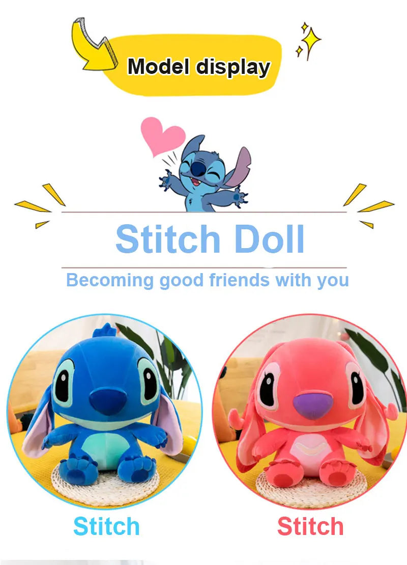 Lilo & Stitch Couple Models Cartoon Stuffed Plush Anime Plushs Toys Pendant Toy Pillow Kids Birthday Gift