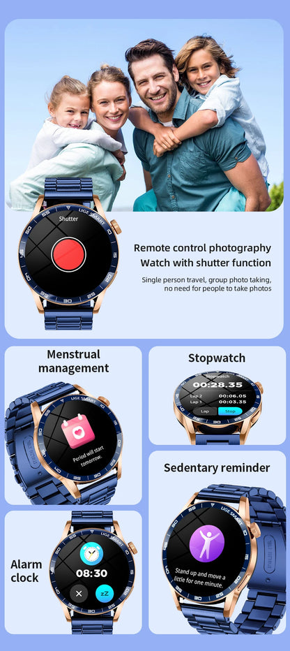 LIGE 2025 New Smartwatch Men For Android iOS Phone 1.38" HD Bluetooth Call Heart Rate Monitor Waterproof Sport Smart Watch Women