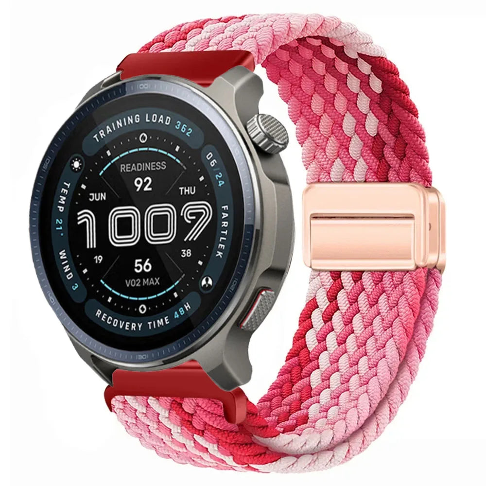 Watch Strap For Huami Amazfit Balance 2 Band GTR 4 2 2E GTR3 Pro/GTS 4/3/2 mini/Bip 3 6 U S Braided Magnetic Bracelet