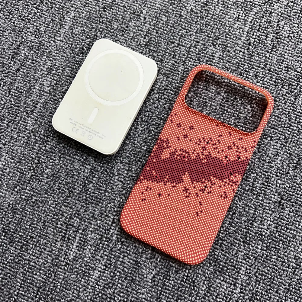 Wireless Charging Ultra Slim Carbon Fibre Case For iPhone 17 Air 16 15 14 13 12 Pro Max Plus for Magsafe Magnetic Rugged Cover