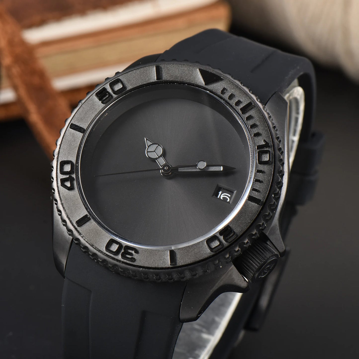 40.5mm Diving Automatic Mechanical Men's watches NH36 Movement Ceramic Bezel Waterproof Wristwatch Sapphire GMT Case 20 Strap