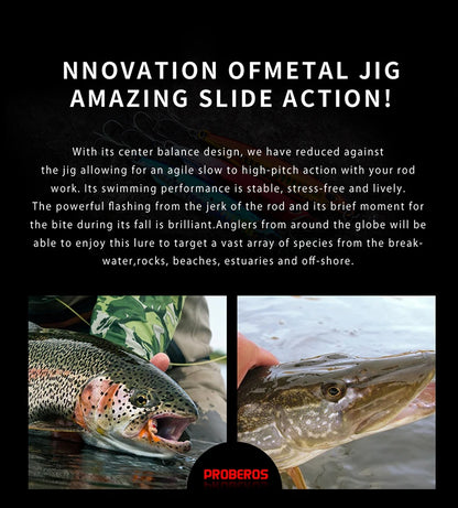 Metal Jig 10G - 60G Artificial Baits Hard Baits Vibrant Fishing Lures for Freshwater & Saltwater