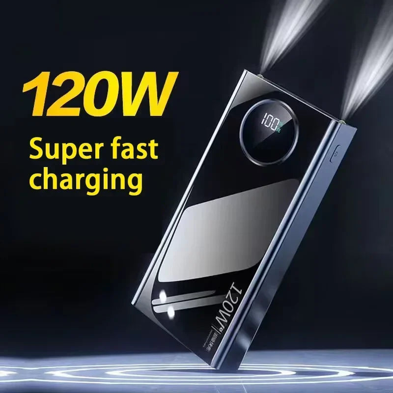 80000mah Power Bank 120W Super Fast Charging Ultra large Capacity For Mobile Power External Battery For iphone Xiaomi Samsung