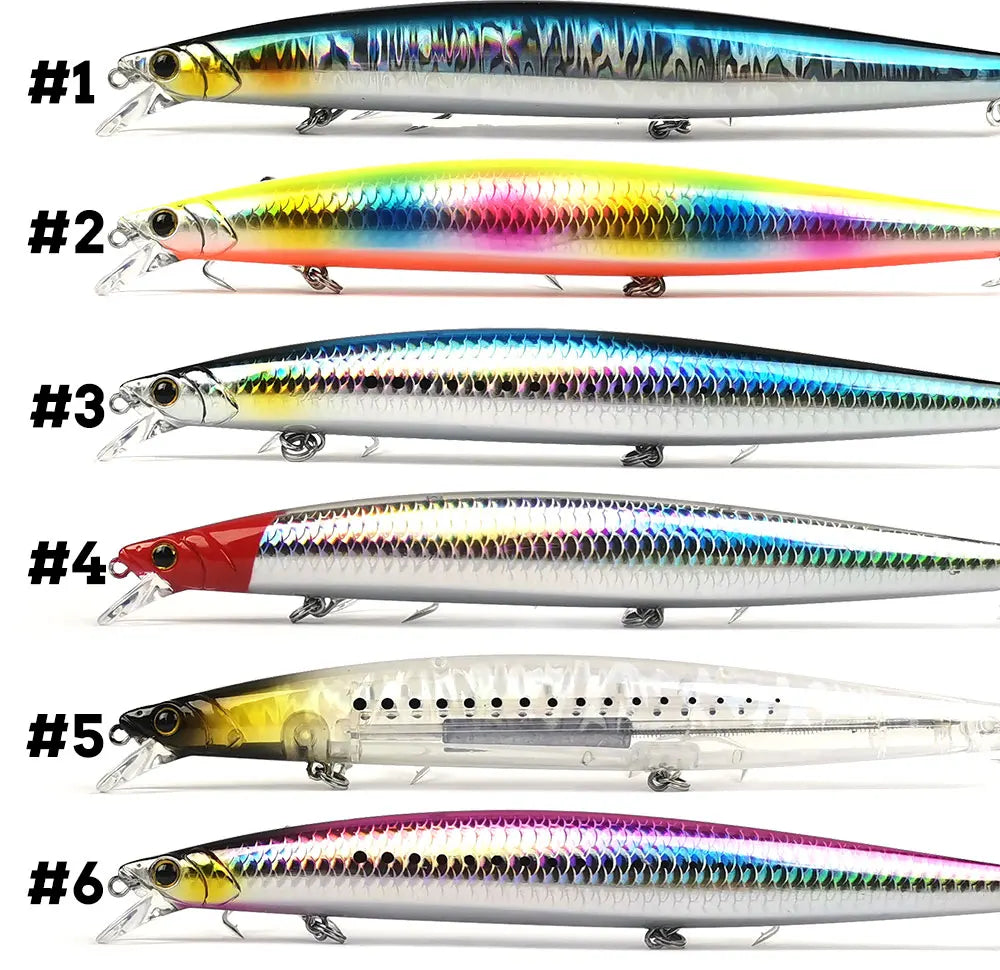 32.5g 163F Sea Floating Minnow Fishing Lure 163mm Tungsten  Weight Saltwater Hard Baits For Pike Sea Artificial Bait Tackle