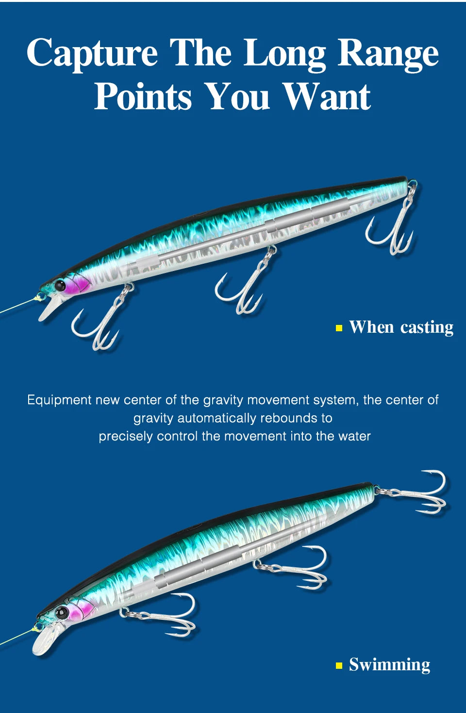 Floating Minnow Fishing Lure STINGER 163mm 31g Long Casting Artificial Seabass Saltwater Large Hard Baits