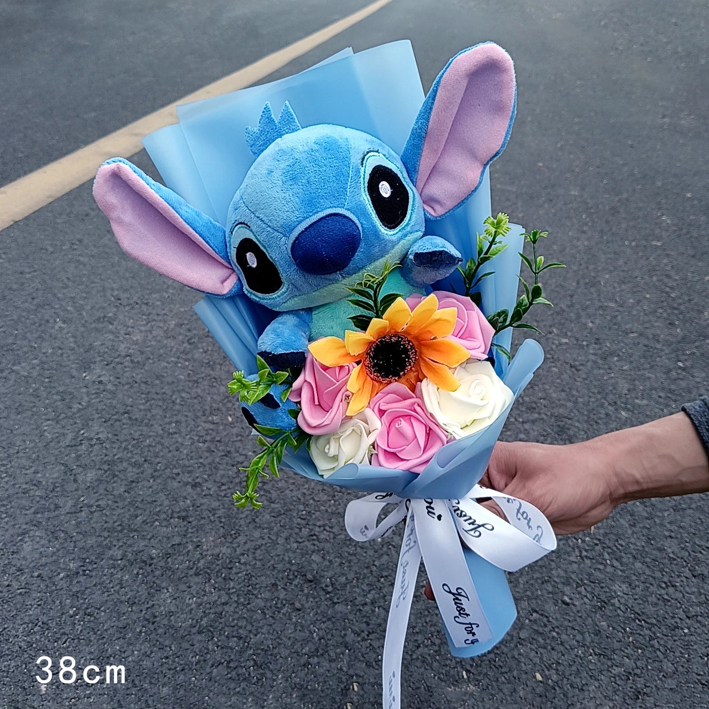 Lilo & Stitch Bouquet Major Holiday Gift PVC Rose Sunflower Anime Stuffed Doll Birthday Girl Valentine'S Christmas Day Girl Gift