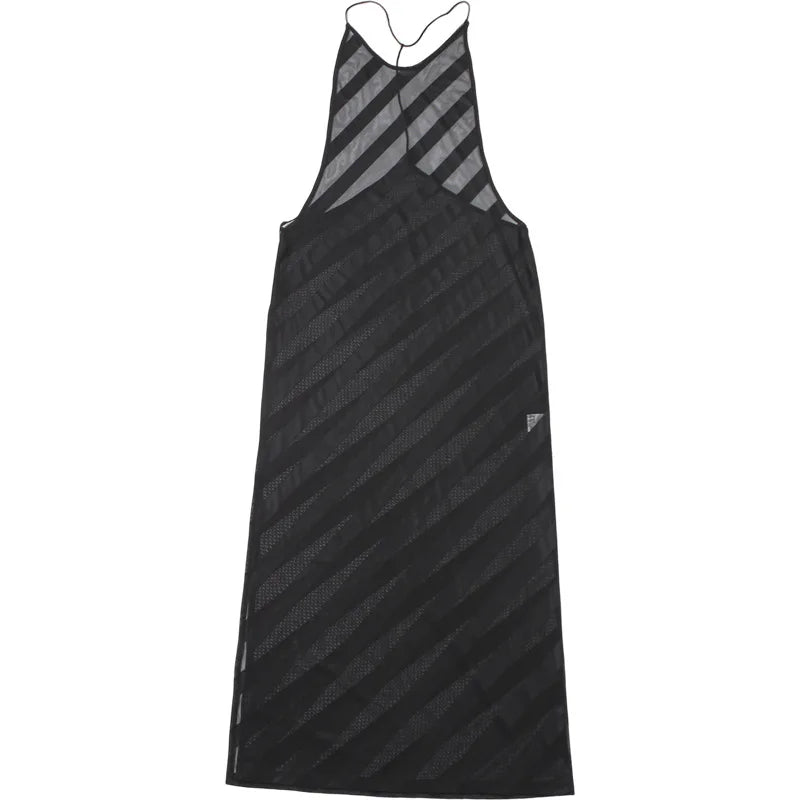 Halter Party Club Maxi Split Dress Outfits Women Summer Sleeveless Backless Bodycon Long Dresses Vestido