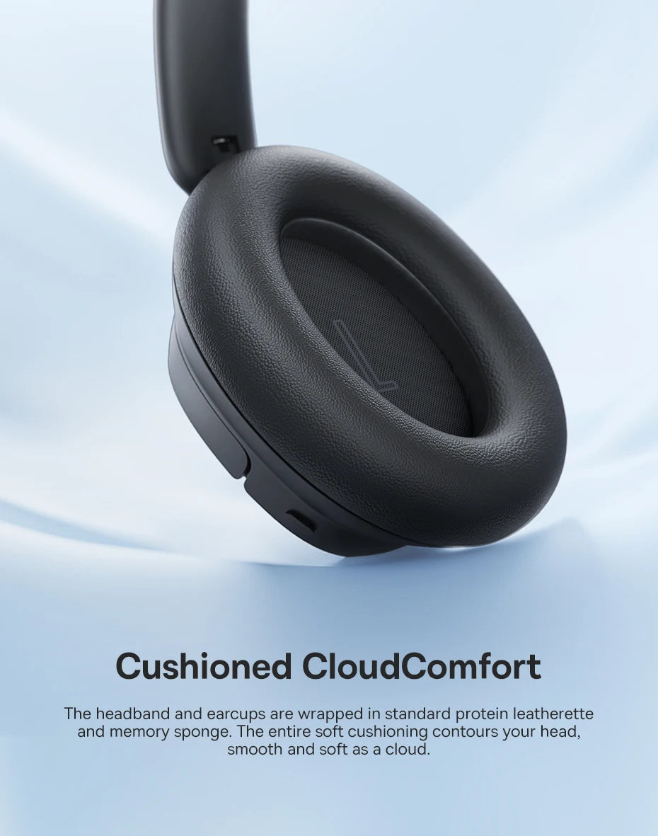 Baseus Bowie H1s Wireless Headphones Bluetooth 5.4 Noise Canceling 46dB Over Ear Headset Hi-Res Spatial Audio Earphone 120H Time