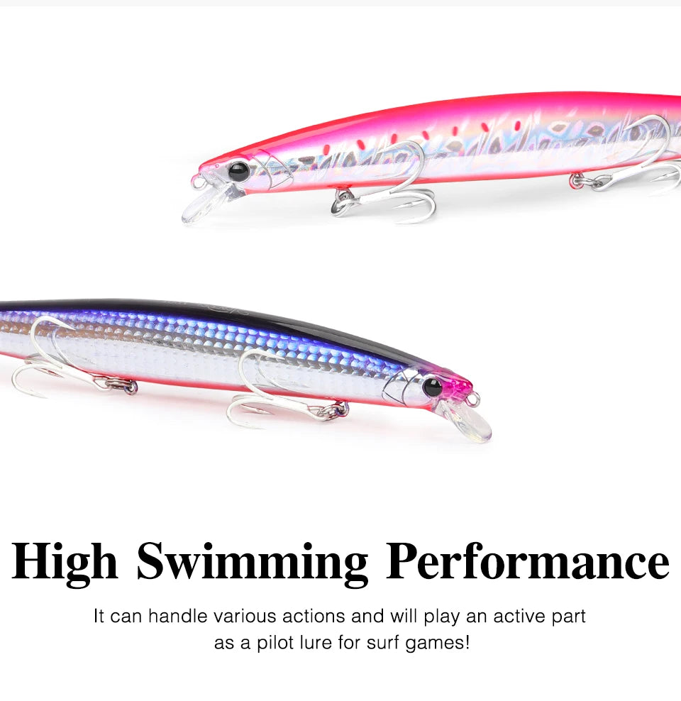 Floating Minnow Fishing Lure STINGER 163mm 31g Long Casting Artificial Seabass Saltwater Large Hard Baits