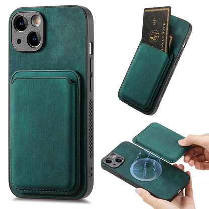 Vintage Leather Case with Detachable Magnetic Wallet Card Holder For iPhone 17 Air 16e 16 Pro Max 15 14 Plus 13 12 11