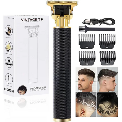 Vintage T9 Hair Clipper for Men USB Fast Charging Beard Trimmer T9 Haircut Machine Hair Cutting Clippers Kit with LCD Display
