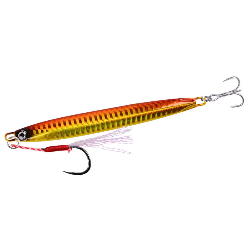 Metal Jig Fishing Lure Slow Cast Jigging Spoon 10G 20G 30G 40G 60G Sea Bass Lure Artificial Bait Fishing Gear