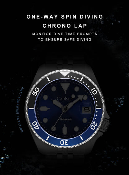 New CADISEN BGW9 Strong Glow Business Watch Diving Men's Automatic Watches Men Mechanical Wristwatch 200m Waterproof  Japan NH35