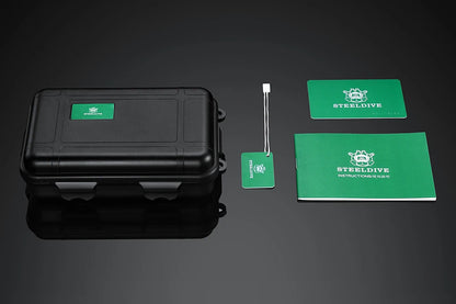 STEELDIVE SD1975 Mens Automatic Watches Men Dive Watch 300m Waterproof Mechanical Wristwatch C3 Luminous Clock Sapphire Mirror