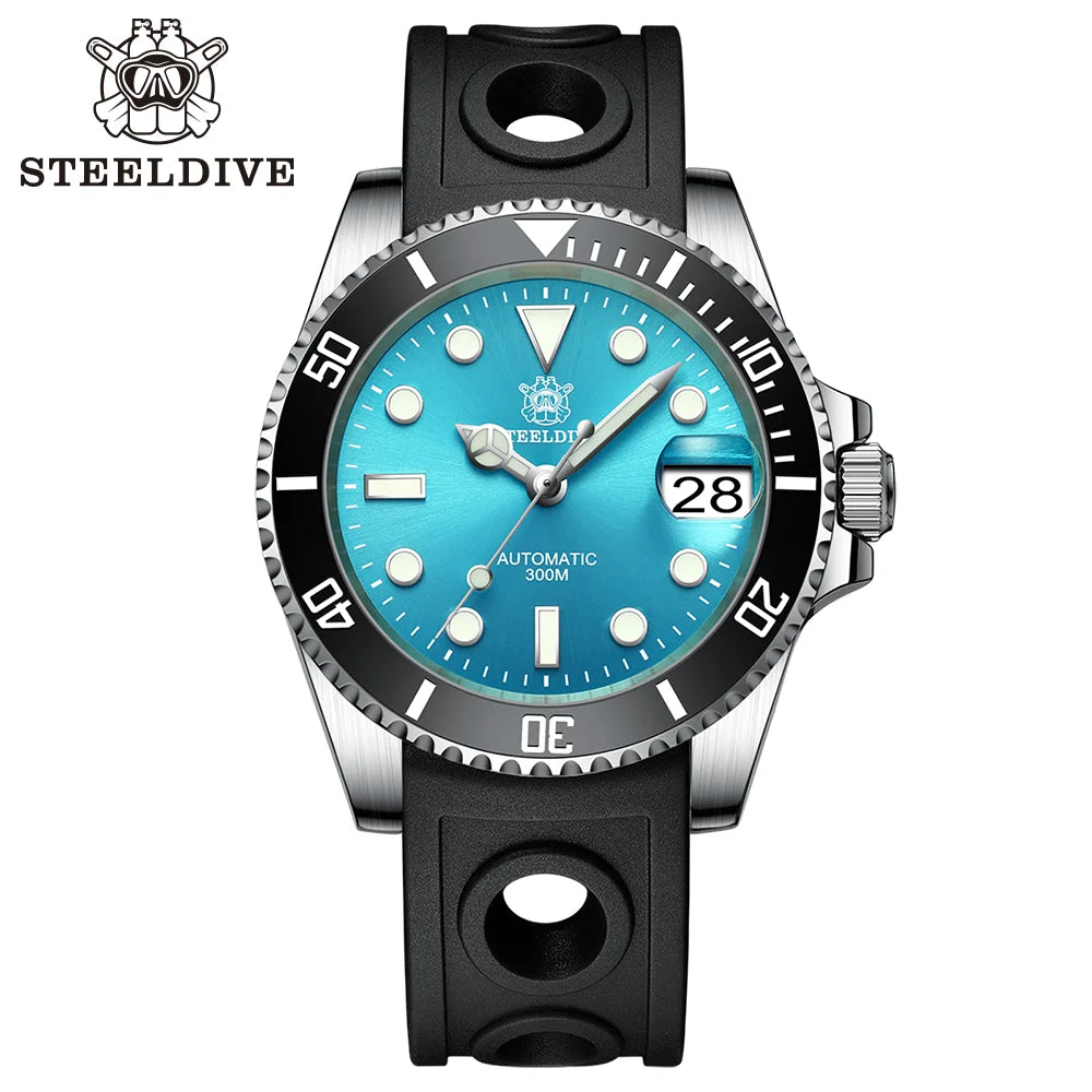 STEELDIVE SD1953 Water Ghost Ceramic Bezel Sapphire Mirror Swiss Luminous NH35 Movement Dive 30Bar Waterproof Mechanical Watch