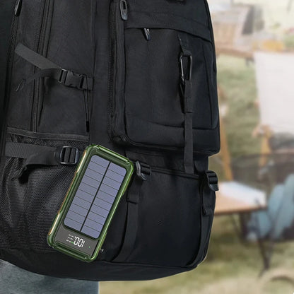 200000mAh Large Capacity Solar Power Bank 4 in 1 Built in Cable  Fast Charging Digital Display Battery LED Light For iPhone NEW