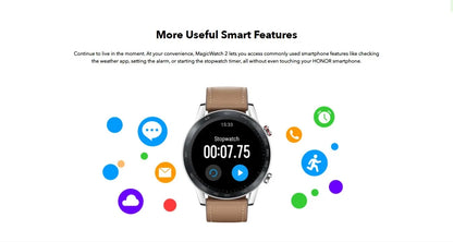 HONOR MagicWatch 2 Smart Watch1.39 Inch Bluetooth Blood Oxygen Monitoring Waterproof 14 Days Battery Life Sports Fitness Tracker