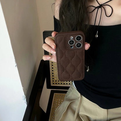 Retro Brown Water Ripple The Puffer Shockproof Protective Phone Cover Case for iPhone 17 16 15 14 13 12 11 Pro Max 17Air