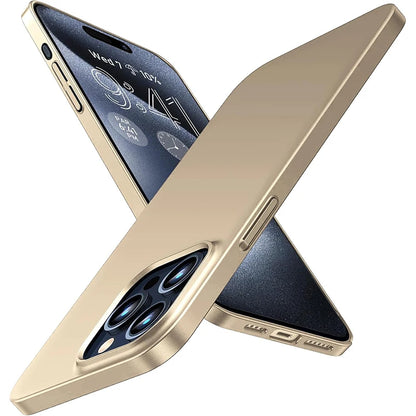 Ultra Thin Matte PC Hard Back Cover Case For iPhone 17 Air 16e 16 15 14 13 12 Pro Max Solid Color Slim Frosted Shell iPhone17air