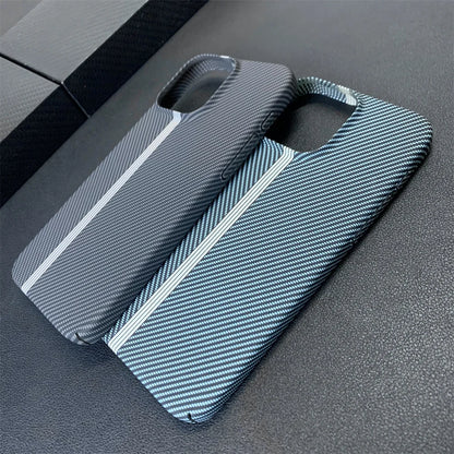 Luxury Contrast Carbon Fibre Pattern Matte Phone Case For iPhone 17 16 15 11 12 13 14 Pro Max Ultra Thin Hard Shockproof Cover