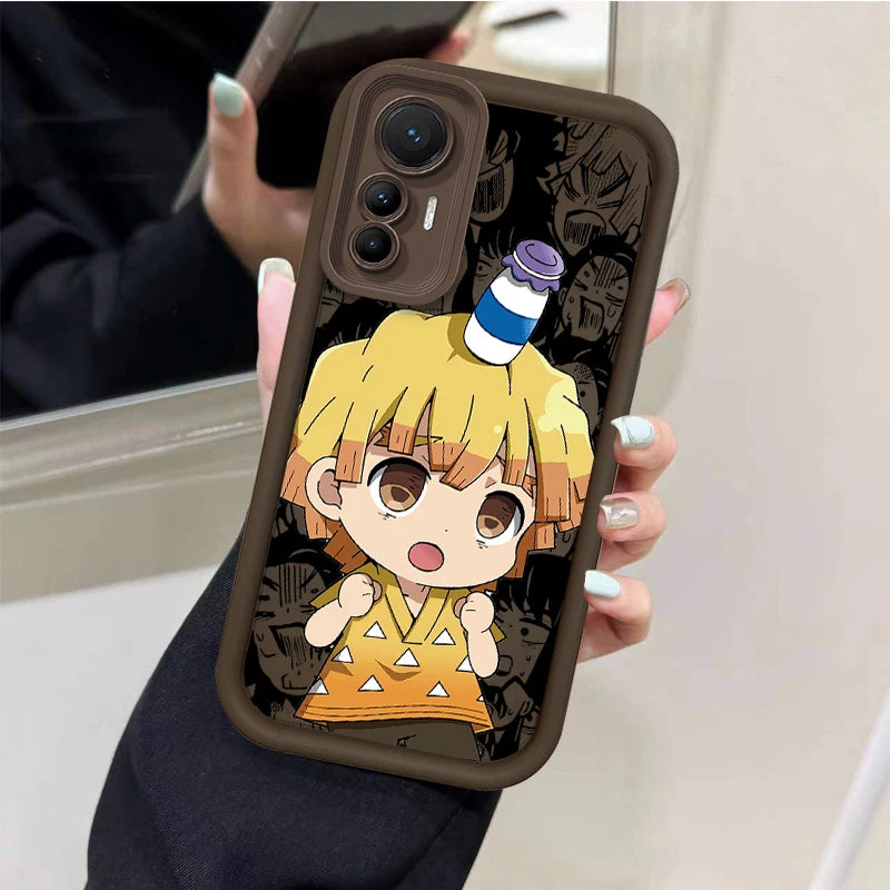 Anime Demon Slayer Creative Silicone Case for Xiaomi Poco F7 F6 F5 F4 F3 M5s C65 C75 C71 X7 X6 X5 X4 GT X3 NFC M7 M6 Pro 4G 5G