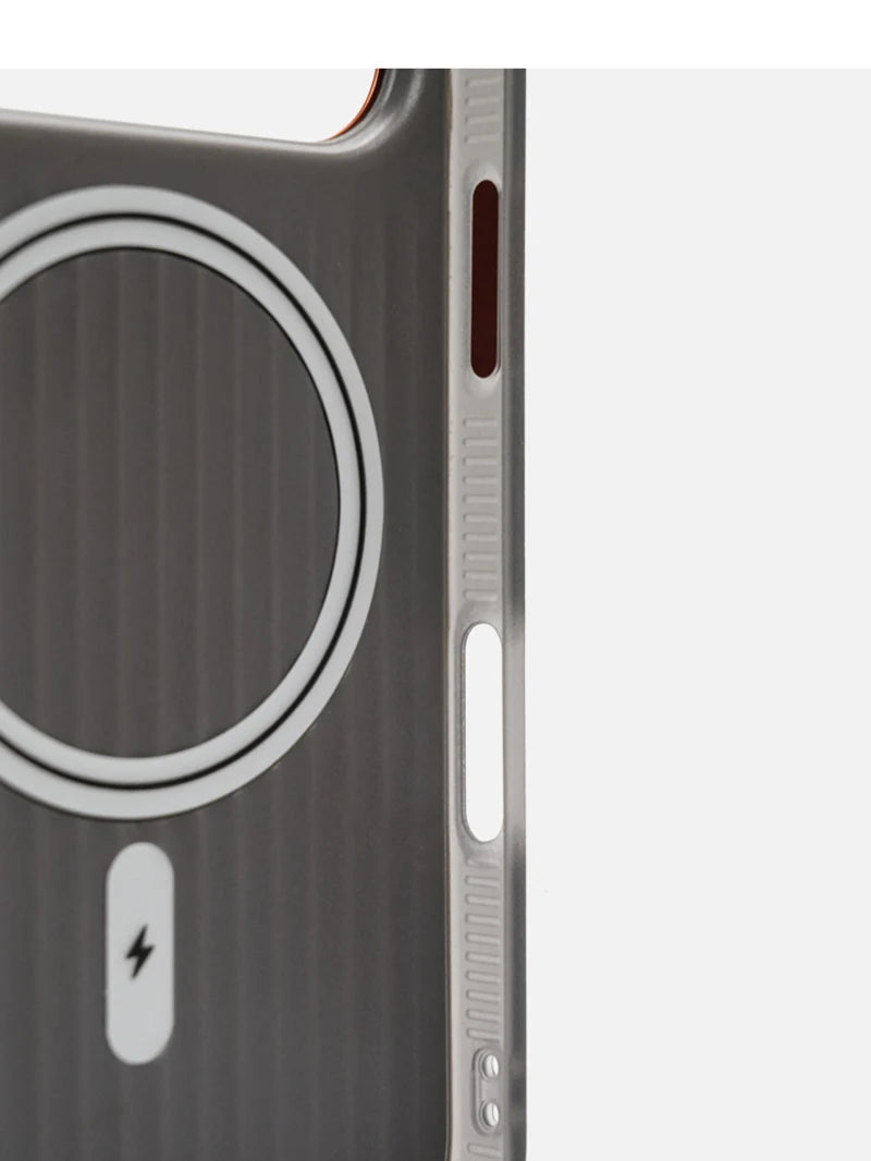 Hit Color PU Leather Texture MagSafe Shockproof Case For iPhone 17 17Pro Max 16 15 14 Alloy Lens Wireless Charging Frosted Cover