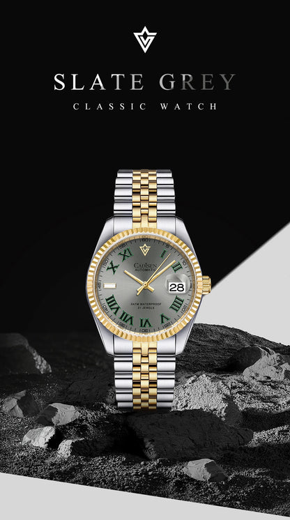 CADISEN 38MM Men's Automatic Mechanical Watch Luxury AR Sapphire Glass Waterproof Stainless Steel MIYOTA 8215 Men Wristwatch