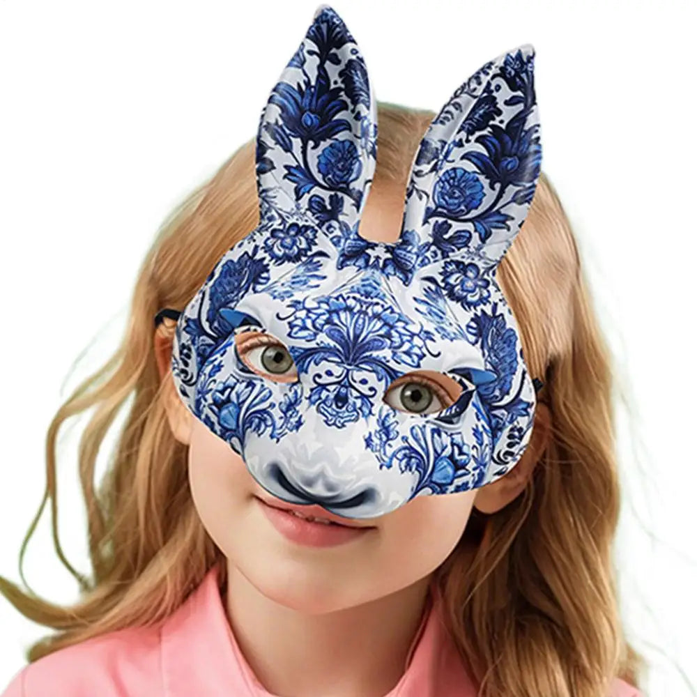 Masquerade Masque for Women Creative Halloween Half Face Bunny Masque Cosplay Costume Supplies Facial Cover for Easter Decor